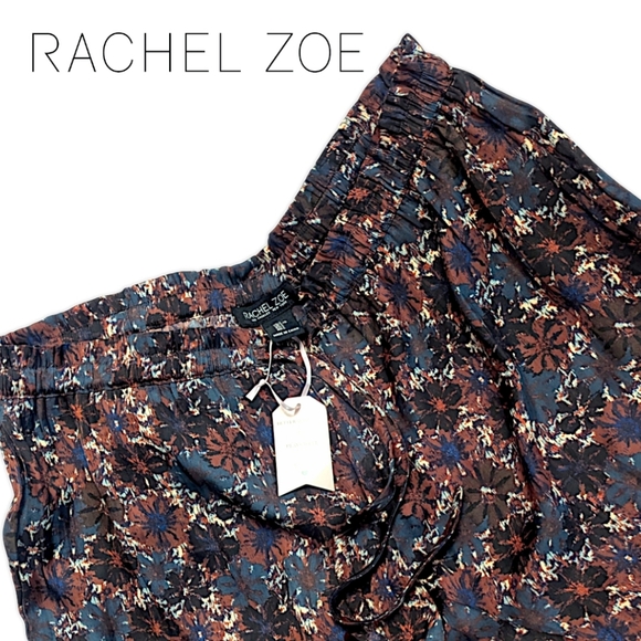 NWT Rachel Zoe Oversized Silky Fall Floral Lounge Pant - Picture 3 of 8